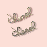 In Cursive Hair Pendant