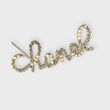 In Cursive Hair Pendant